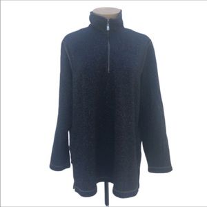 Avenue Black Sparkly Plus Size Popover Jacket 16